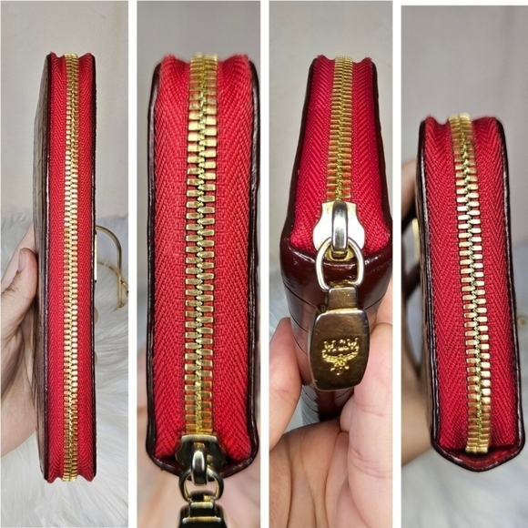 💜🔹️MCM 🔹️LONG CONTINENTAL zip around purple croc WALLET - Picture 6 of 12